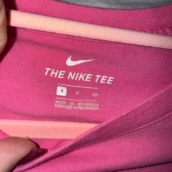 Nike Pink Tee with Swoosh Logo - Picture 2 of 2